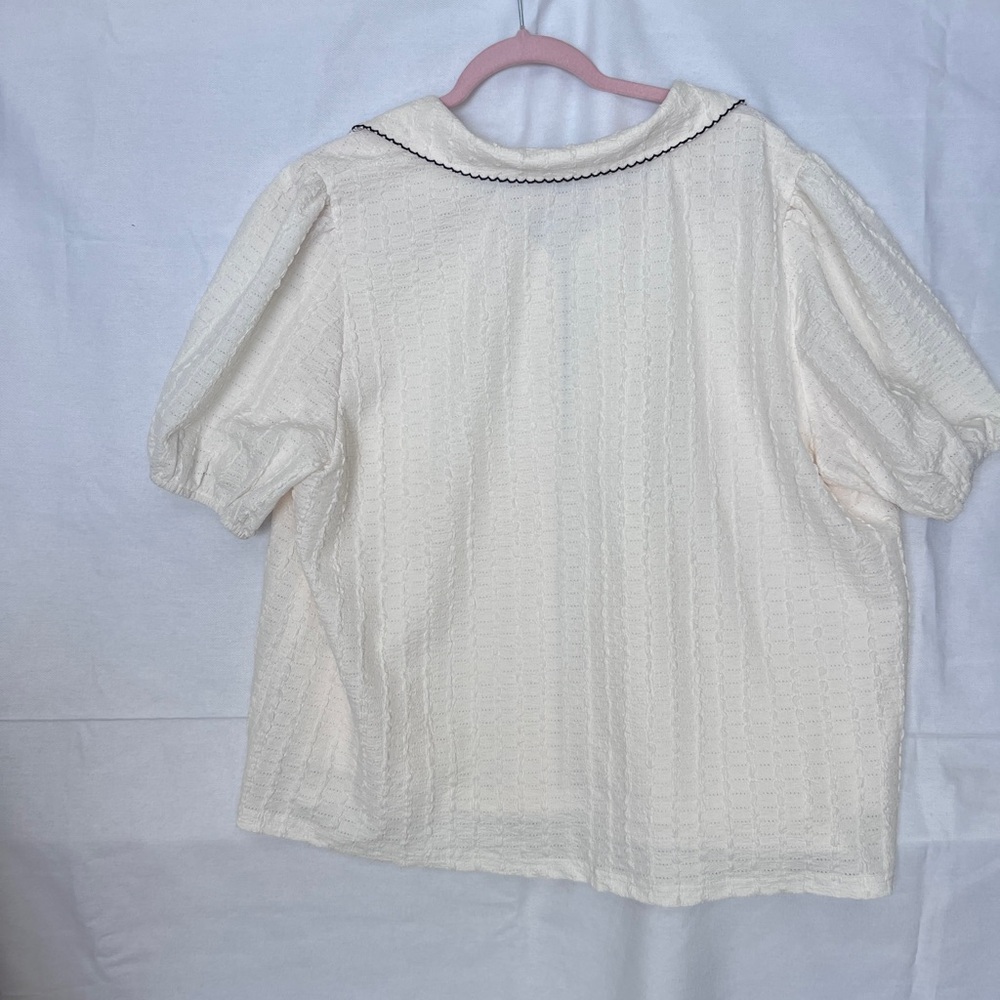 Polagram Cream Blouse NWOT 1XL - Picture 6 of 9